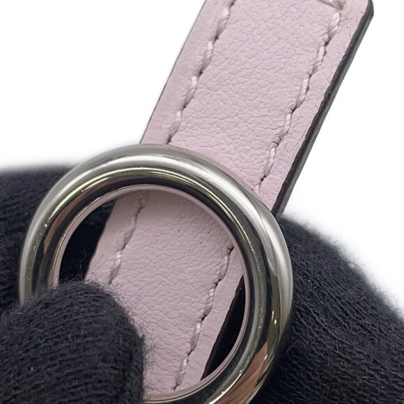 HERMES Carrousel Belt Size 75 Swift Leather/Epsom Mauve pale/Vert Maki - Picture 7 of 13